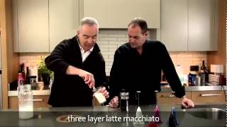 aerolatte  milk frother makes three layer caffè latte macchiato [upl. by Hsan]