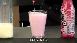 How to make a fat free milkshake using an aerolatte milk frother [upl. by Ettellocin]