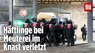 Gefängnismeuterei Polizei stürmt Knast in Thüringen  JVA Untermaßfeld [upl. by Ellehs518]